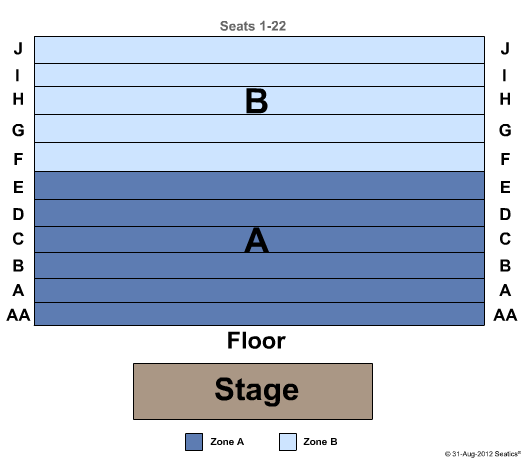 Ricketson Theatre Seating Chart