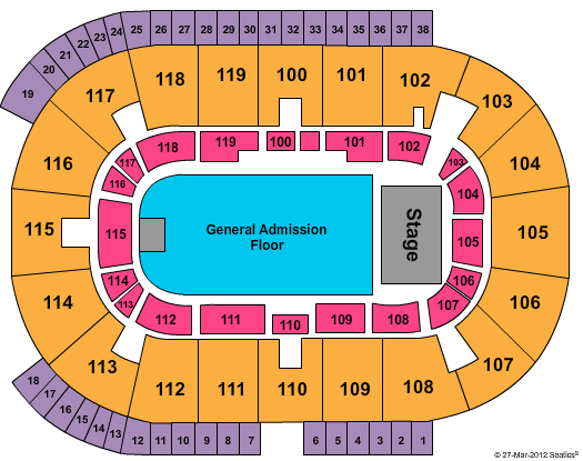 Ricoh Coliseum Seating Chart