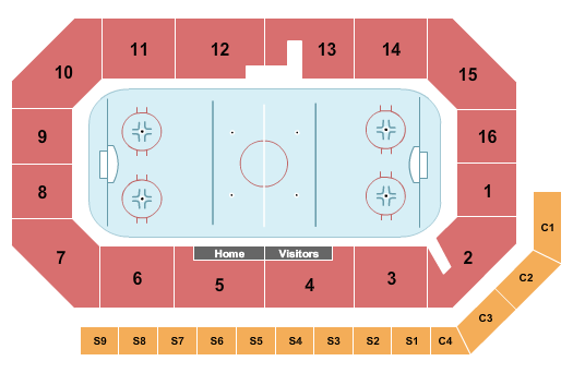 Ridder Arena Seating Chart: Hockey