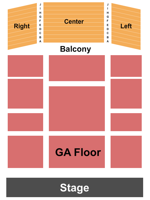 Ridglea Theater Seating Chart: Endstage GA Floor 2