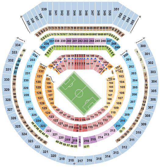 Oakland Coliseum Seating Chart: Soccer 2