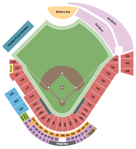Rio Grande Credit Union Field at Isotopes Park Seating Chart: Baseball