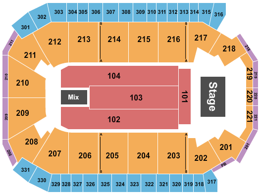 Rio Rancho Events Center Seating Chart: Endstage 5