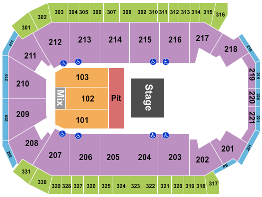 Rio Rancho Events Center Seating Chart: Endstage Pit