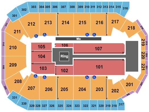 Rio Rancho Events Center Seating Chart: WWE