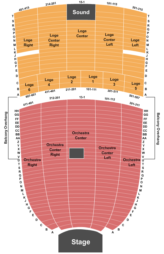 Ritz Theatre - NJ Seating Chart: End Stage 3