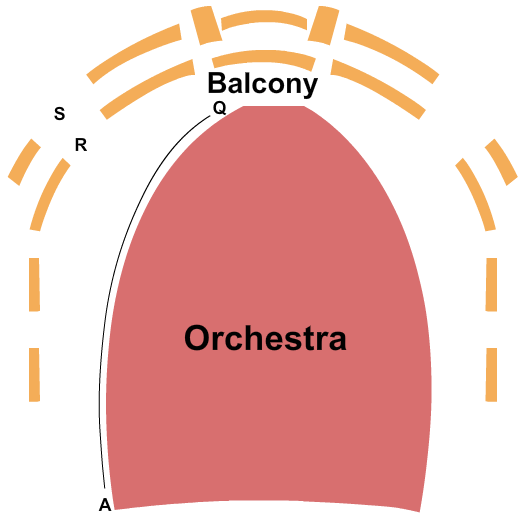 Legacy Hall at RiverCenter for the Performing Arts Seating Chart: End Stage