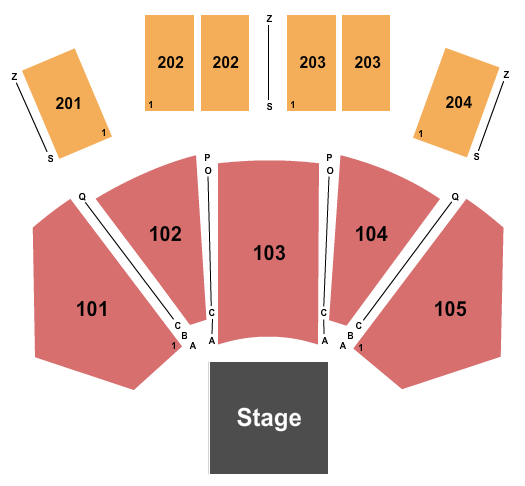 River City Casino Seating Chart: Endstage Reserved