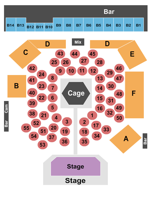 River Cree Casino Seating Chart: MMA Unified 54