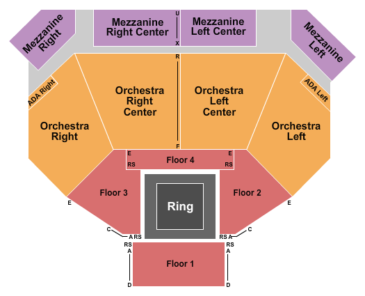 River Rock Casino Resort Seating Chart: Wrestling