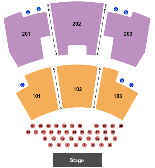 Paradise Cove At River Spirit Seating Chart: Endstage Tables