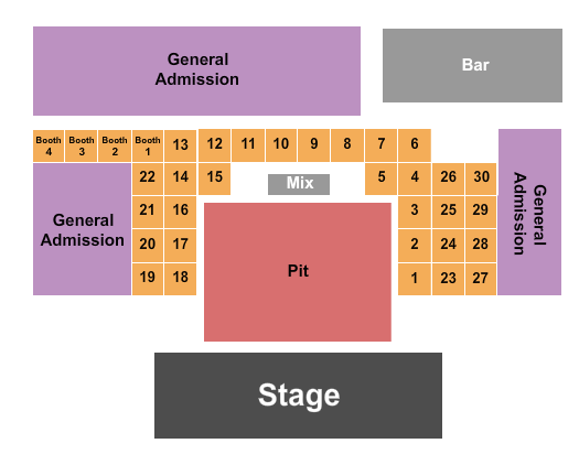 Riverfront Live Seating Chart: Pit/GA/Tables