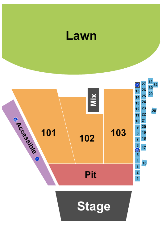 Dave Matthews Band Live Oak Bank Pavilion At Riverfront Park Seating Chart
