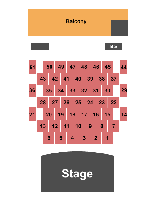 Riverside Revival Seating Chart: Tables & Balcony 2