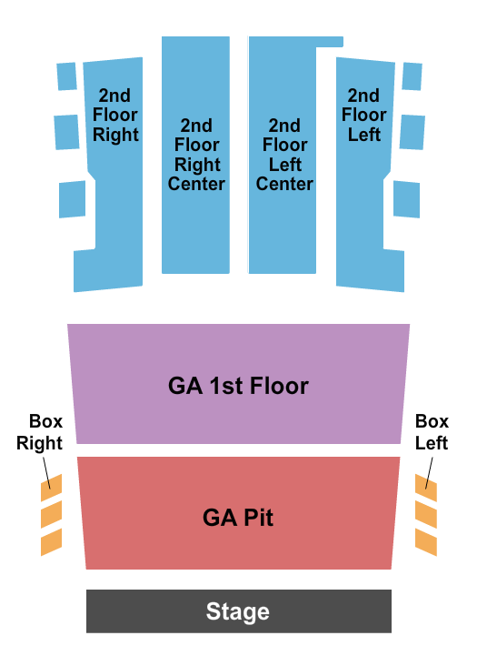 Riverside Theater - WI Seating Chart: Endstage GA Floors 2