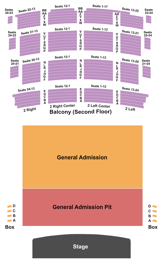 Riverside Theater - WI Seating Chart: Endstage GA