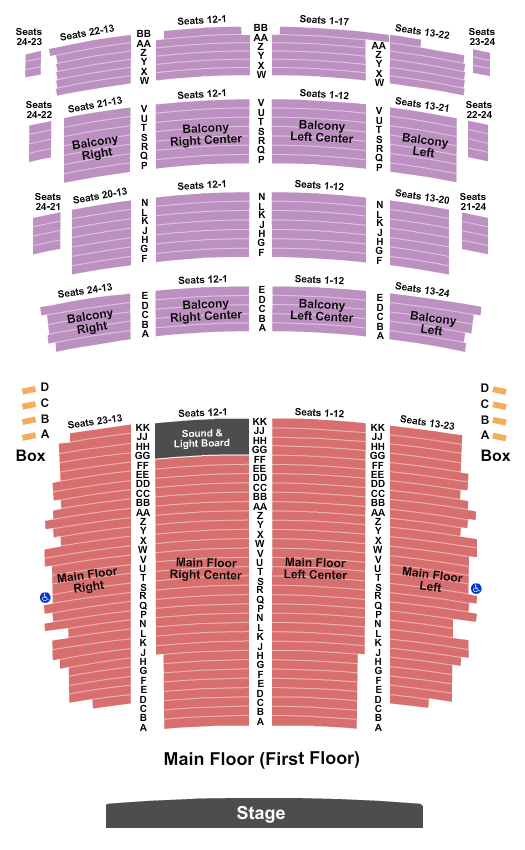 Riverside Theater - WI Seating Chart: End Stage