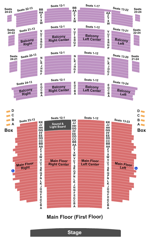 Riverside Theater Seating Chart