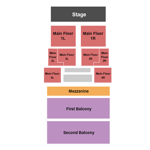Riviera Theatre - IL Seating Chart: End Stage GC