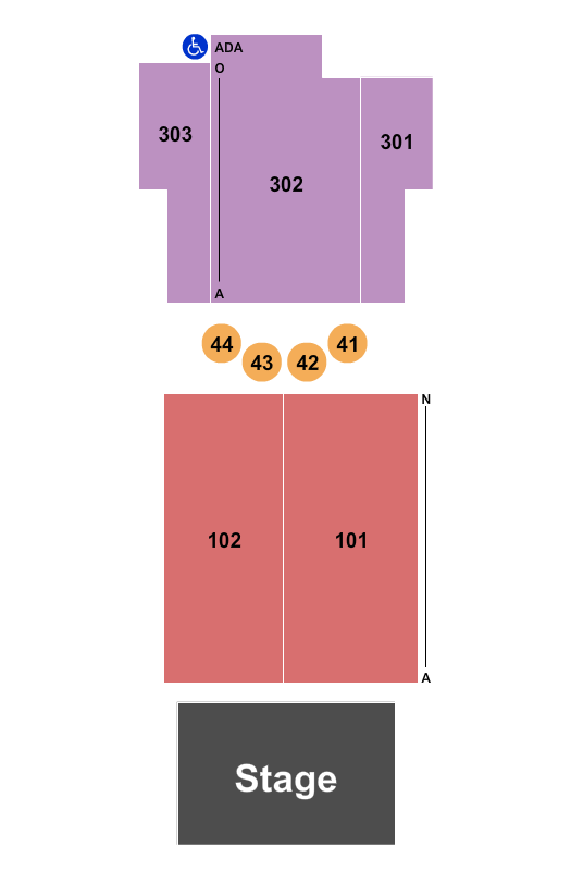 Riviera Theater - Charleston Seating Chart: Endstage 2