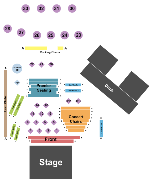 Roanoke ChopShop Live Seating Chart: Endstage Tables
