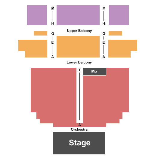 Robert Kirk Walker Theatre Seating Chart: End Stage