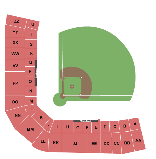 Robin Roberts Stadium Map