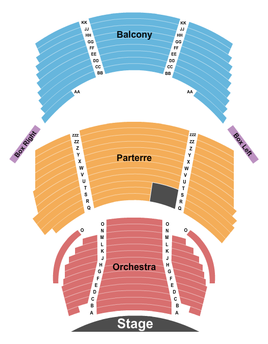 Robinson Fine Arts Center Seating Chart: Endstage
