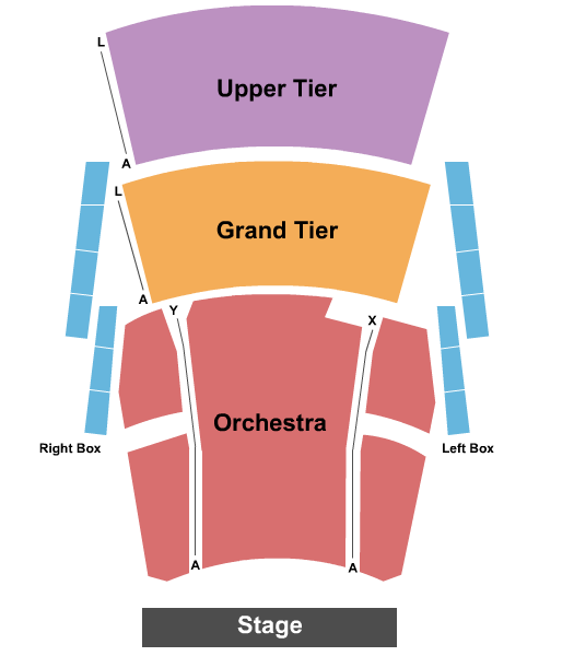 Robinson Center Performance Hall Seating Chart: End Stage