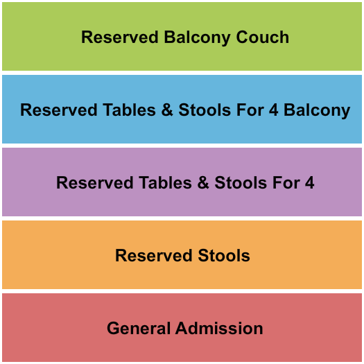 RocHaus Seating Chart: GA/Reserved
