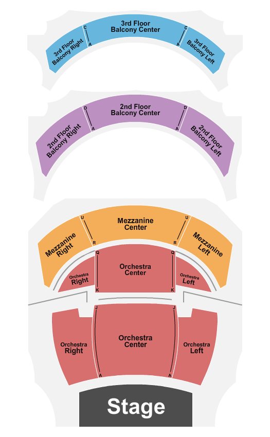 Rochester Institute of Technology Performing Arts Center Seating Chart: Endstage