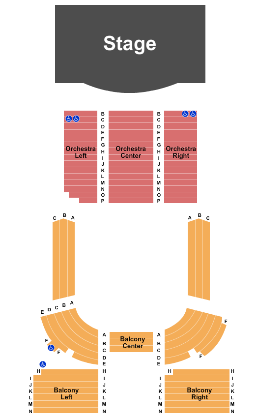 Rochester Opera House Seating Chart: End Stage