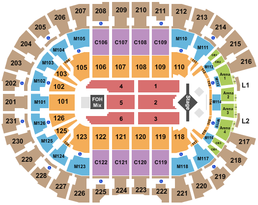 Rocket Arena Seating Chart: J. Cole