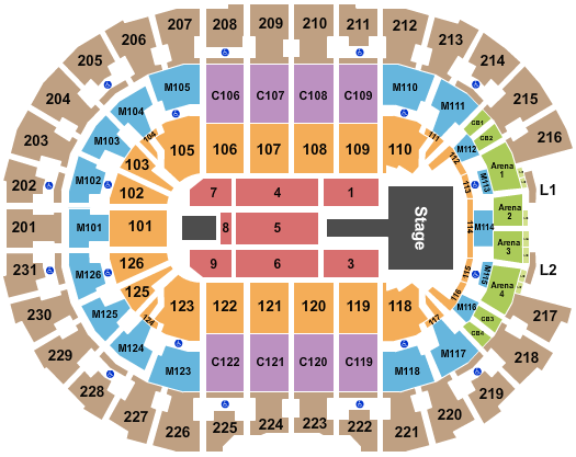 Rocket Arena Seating Chart: Meghan Trainor