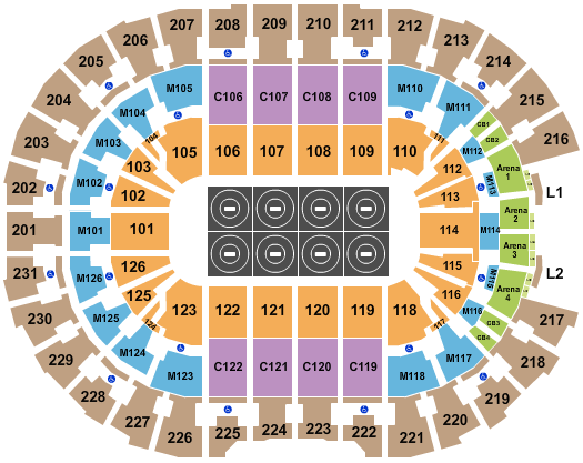 Rocket Arena Seating Chart: NCAA Wrestling