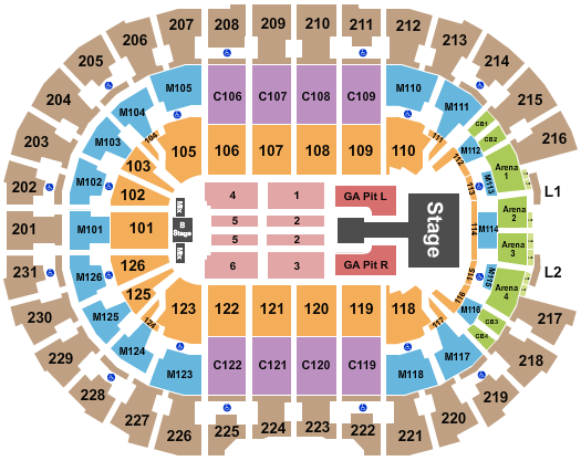 Rocket Arena Seating Chart: sombr