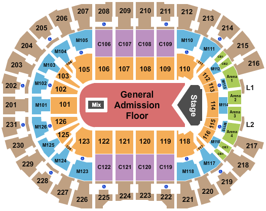 Rocket Mortgage Fieldhouse Concert Seating Chart