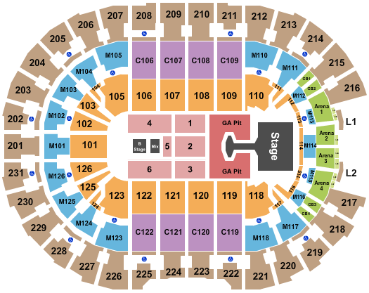 Rocket Mortgage FieldHouse Seating Chart: Disturbed