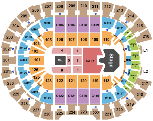 Rocket Mortgage FieldHouse Seating Chart: Ghost