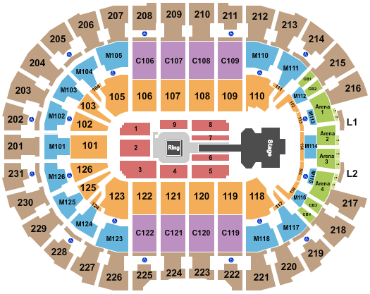 Rocket Mortgage FieldHouse Seating Chart: WWE 2024