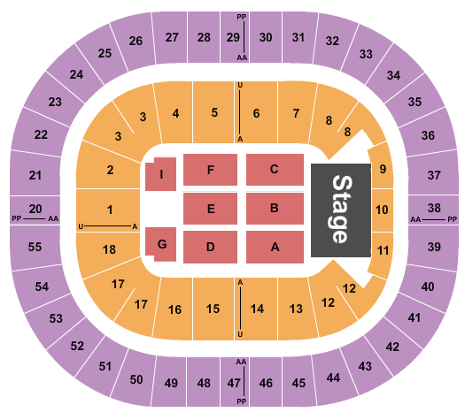 Rod Laver Arena Seating Chart: Endstage