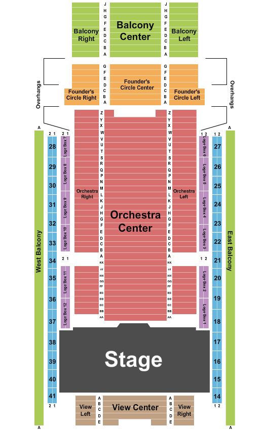 Rodenbaugh Theatre at Willow Bend Center of the Arts Seating Chart