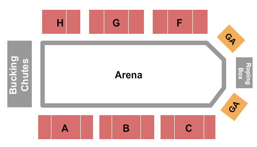 Rodeo Grounds at Hoffmann Memorial Park Seating Chart: Rodeo