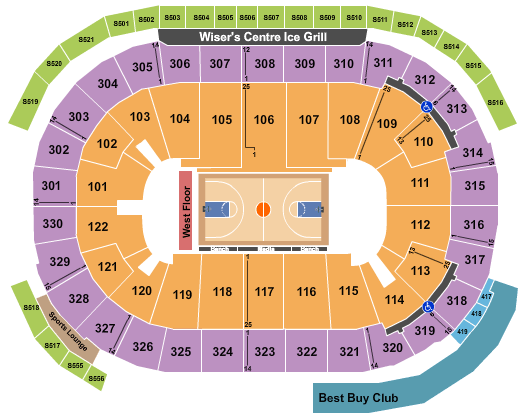 Rogers Arena Seating Chart: Basketball