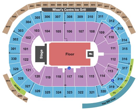 Rogers Arena Seating Chart: Bryan Adams-2
