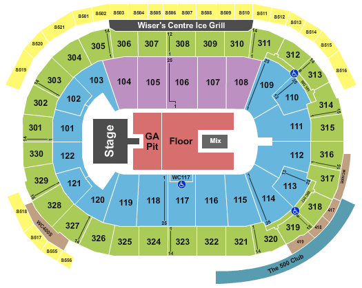 Rogers Arena Seating Chart: Creed