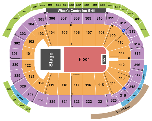 Rogers Arena Seating Chart: Endstage GA Floor 3