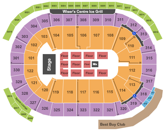 Rogers Arena Map