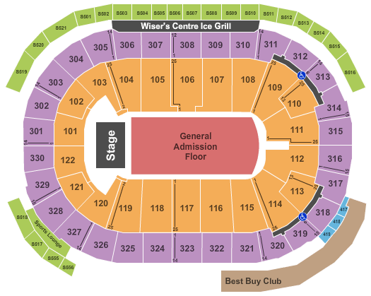 Rogers Arena Map