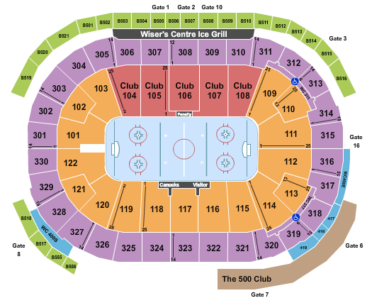 Rogers Arena Seating Chart: Hockey